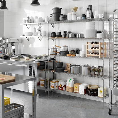 14" Deep x 60" Wide x 74" Height Wire Shelving Kit | 5-Tier | NSF Commercial - Image 6