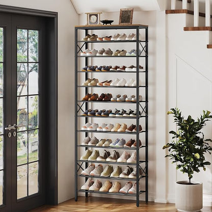 YATINEY 12 Tier Shoe Rack, Large Capacity Shoe Storage Organizer Holds 48 Pairs - Image 2