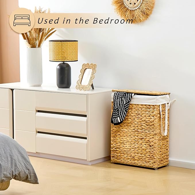 Handwoven Slim Laundry Hamper - Image 6
