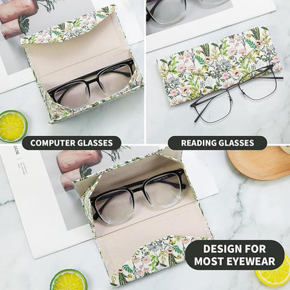 Foldable Glasses Case, Magnetic PU Leahter Sunglasses Case, Cute Hard Shell - Image 2
