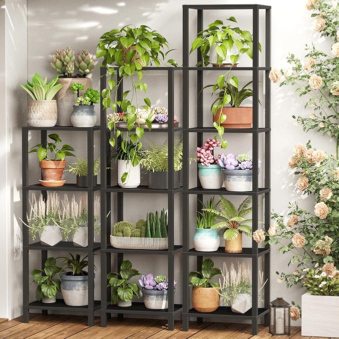 TUTOTAK Bookshelf, 5-Tier Tall Narrow Book Shelf - Image 6