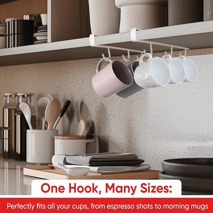 Better Houseware Coffee Mug Holder, Under-Shelf Mug Rack - Image 4