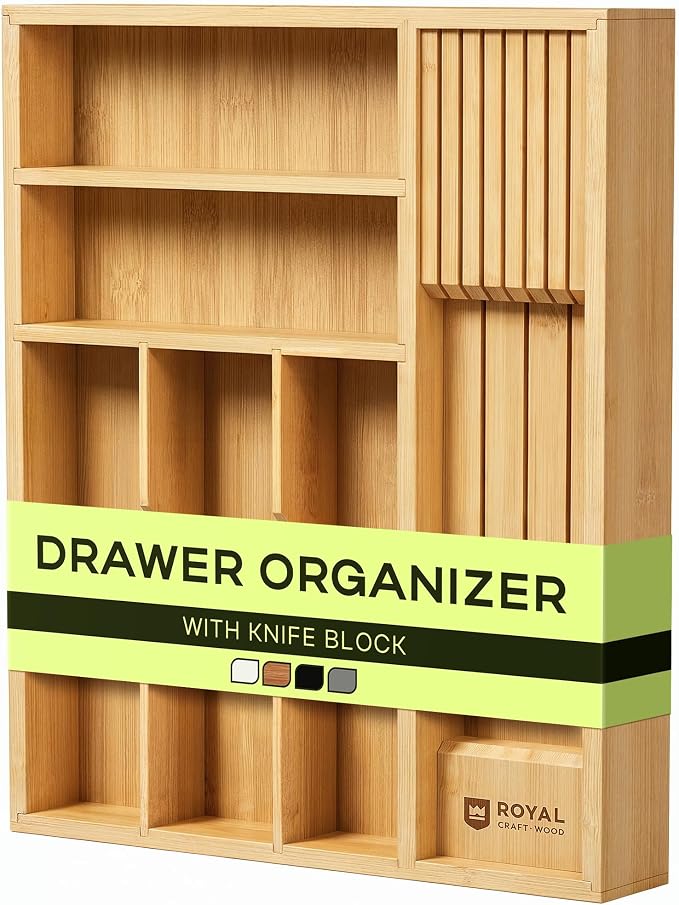 Drawer Organizer with Knife Block by ROYALCRAFTWOOD