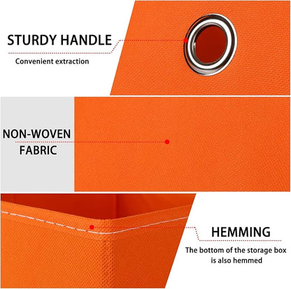 Foldable Storage Cubes Bins, 11 Inch Cloth Storage Cube Fabric Storage Box - Image 7