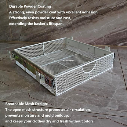 Pull Out Closet Drawer for Clothes | Sliding Wire Basket for Wardrobe Cabinets - Image 4