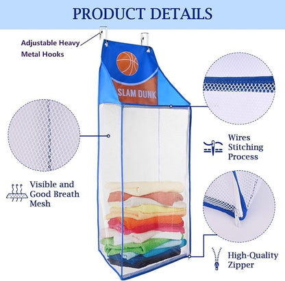 SPINFOX 2 Pack Over the Door Laundry Hamper, Hanging Basketball Basket | - Image 5