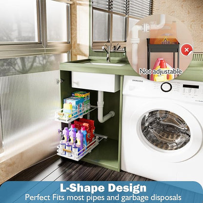 Under Sink Organizers and Storage, 2 Tier Slide Out Under Sink Organizers And - Image 4