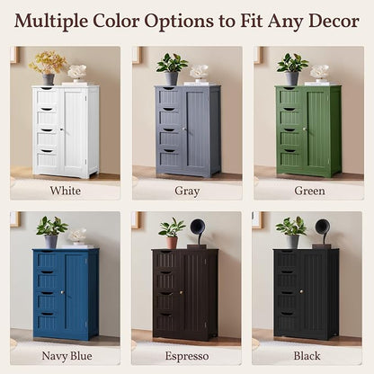 Yaheetech Wooden Floor Cabinet, Side Storage Organizer - Image 9