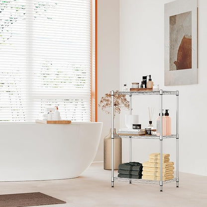 IZEUK 3 Tier Metal Wire Shelving Rack Storage Shelves - Image 2