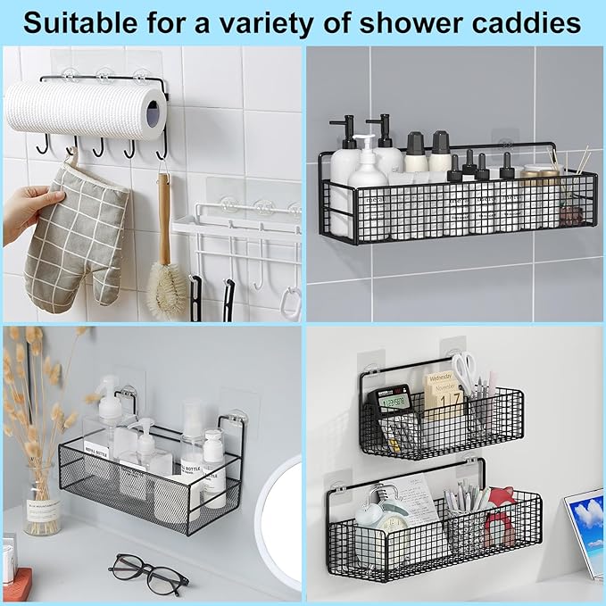 vivinin 15 Pack Shower Caddy Adhesive Replacement, Shower Shelf Adhesive No - Image 6