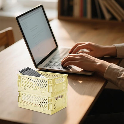 6 Pack Mini Foldable Small Plastic Baskets - Image 5