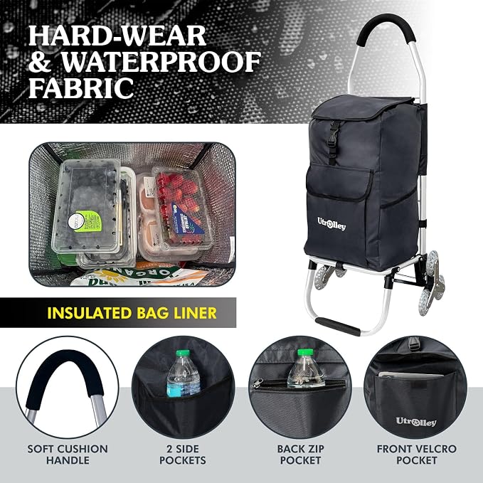 Ultra-Lightweight Foldable Stair-Climbing Shopping Cart - Image 3