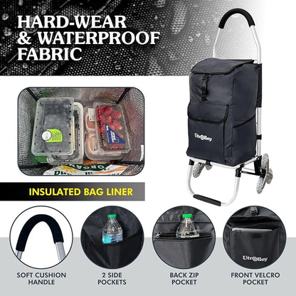 Ultra-Lightweight Foldable Stair-Climbing Shopping Cart - Image 3