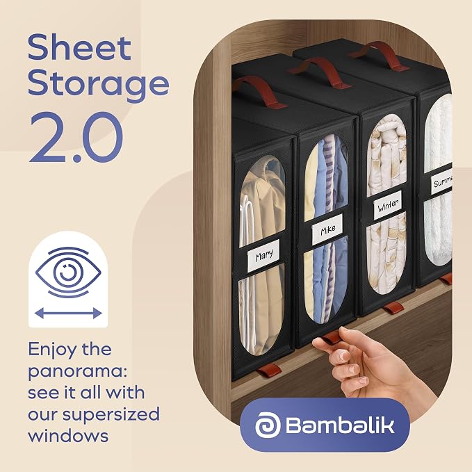 4x Bed Sheet Organizer Storage Boxes - Image 2