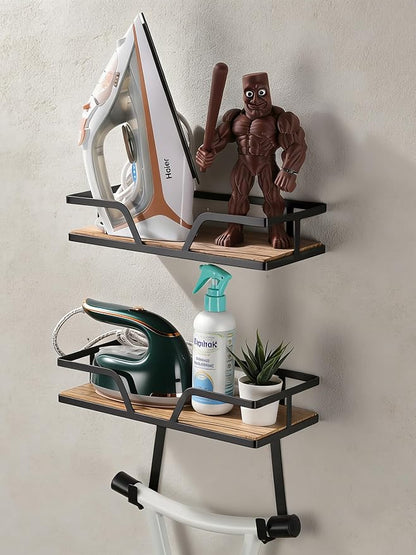 Ironing Board Hanger, 2-Layer Iron Holder Wall Mounted | Laundry Room Decor - Image 7