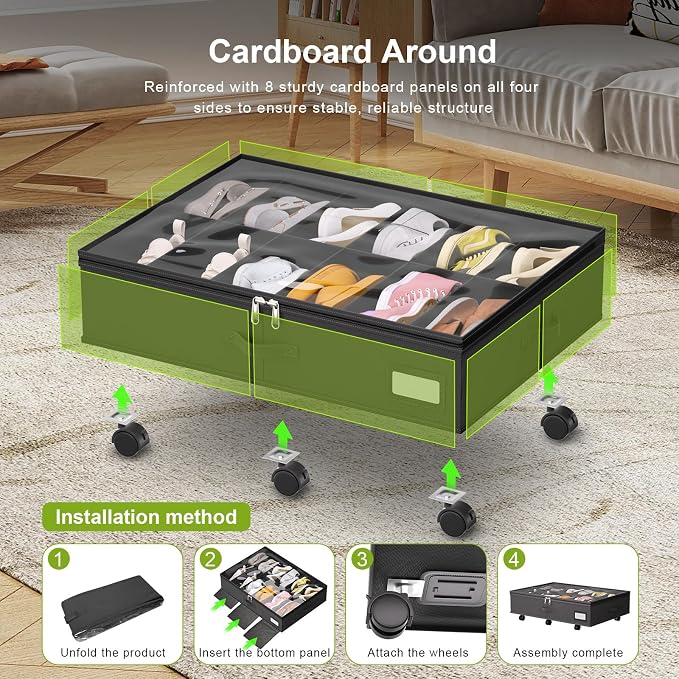 homyfort Under Bed Shoe Storage - Image 6