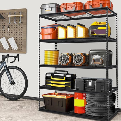 Garage Storage Shelves 5 Tiers, Heavy Duty Storage Shelving Racks - Image 2