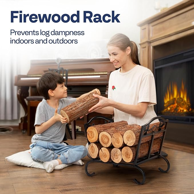 VIVOHOME 21.5 Inches Folding Firewood Storage Log Rack - Image 2