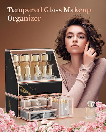 Makeup Organizer for Vanity, Skincare Holder for Bathroom Countertop, Cosmetic - Image 3