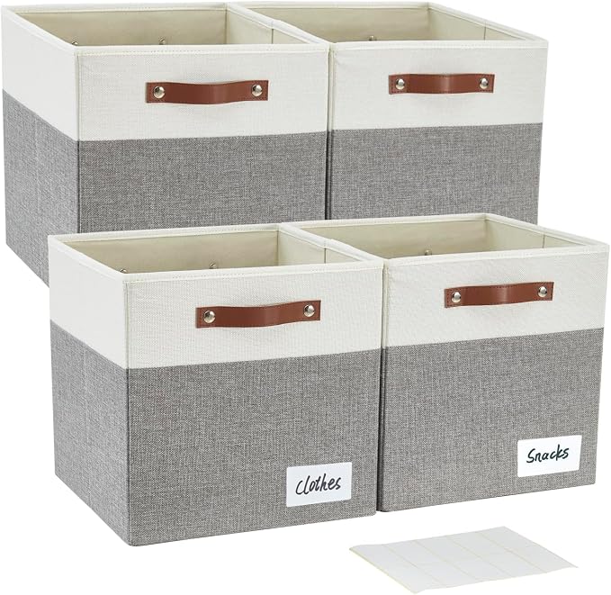 Collapsible Fabric Storage Cube Bins by Bagnizer
