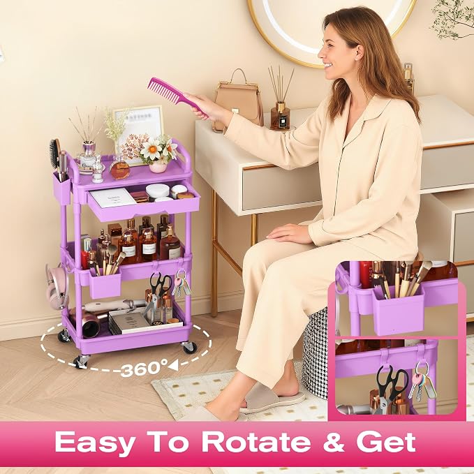 Goovilla Rolling Makeup Organizer Cart - Image 5