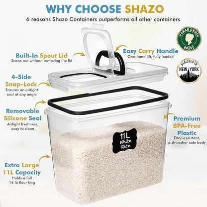 Shazo 2 PC Flour Sugar Storage Containers - Image 5