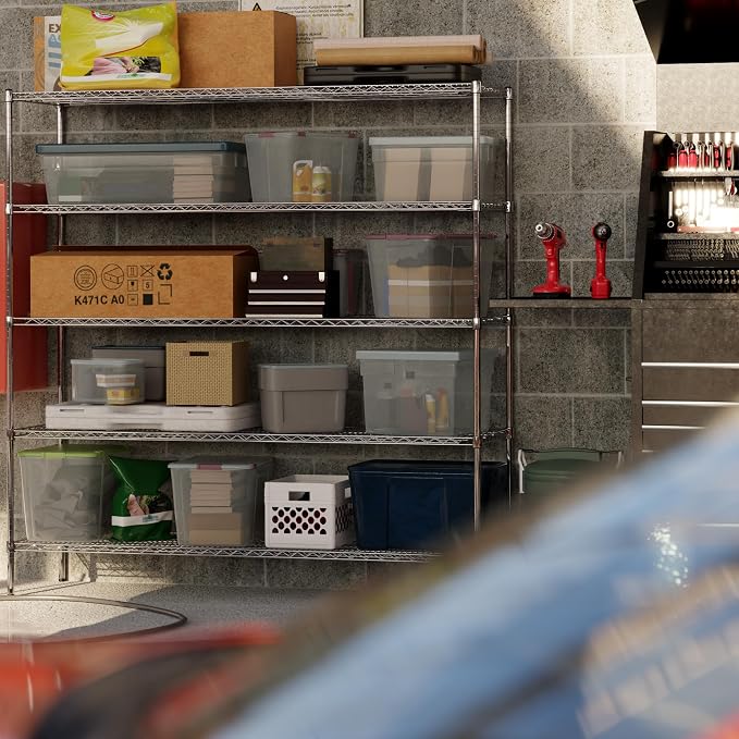 21" Deep x 72" Wide x 74" Height Wire Shelving Kit | 5-Tier | NSF Commercial - Image 2