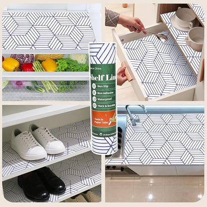 Shelf Liners for Kitchen Cabinets 23.6" x 236.2", Non Adhesive Cabinet Liner - Image 9