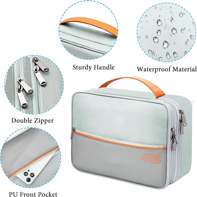 CILLA Electronic Organizer Travel Case, Travel Cord Organizer Case Portable - Image 3