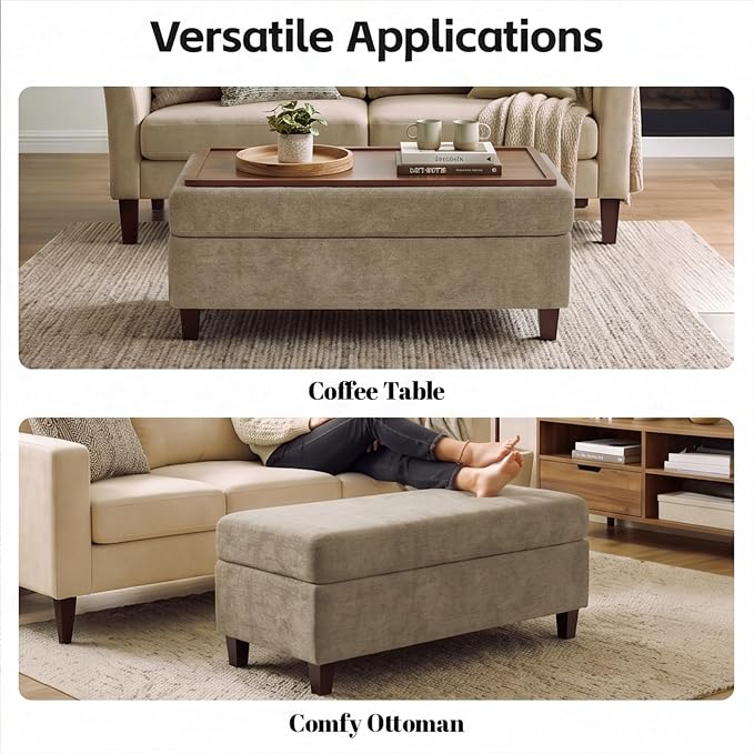 GENTEACO 45" Storage Ottoman Bench - Image 4