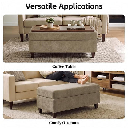 GENTEACO 45" Storage Ottoman Bench - Image 4