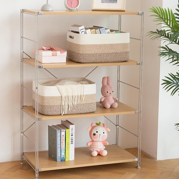 OIASKET Large Storage Basket for Organizing, Woven Rope Basket for Shelves - Image 5
