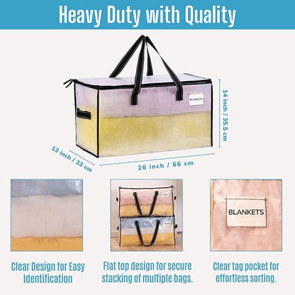 VENO 2 Pack Moving Bags, Comforter and Blanket Storage Bags - Image 5