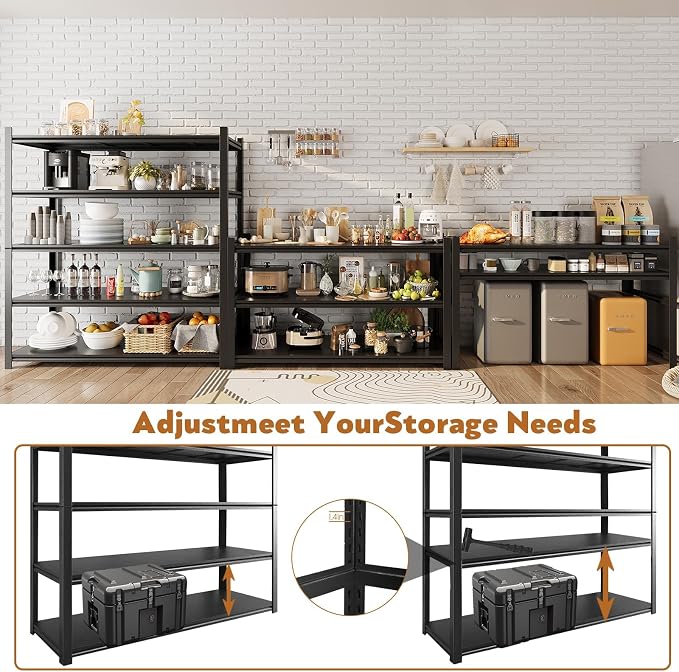 48.2" W Garage Shelving 3000LBS Storage Shelf Heavy Duty Garage Storage Shelves - Image 6
