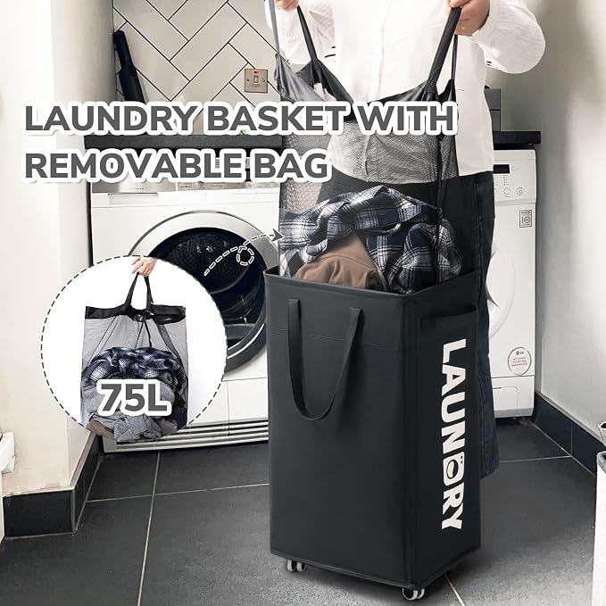 CHICVITA 75L Laundry Basket - Image 4