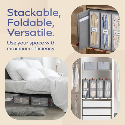 4x Bed Sheet Organizer Storage Boxes - Image 5