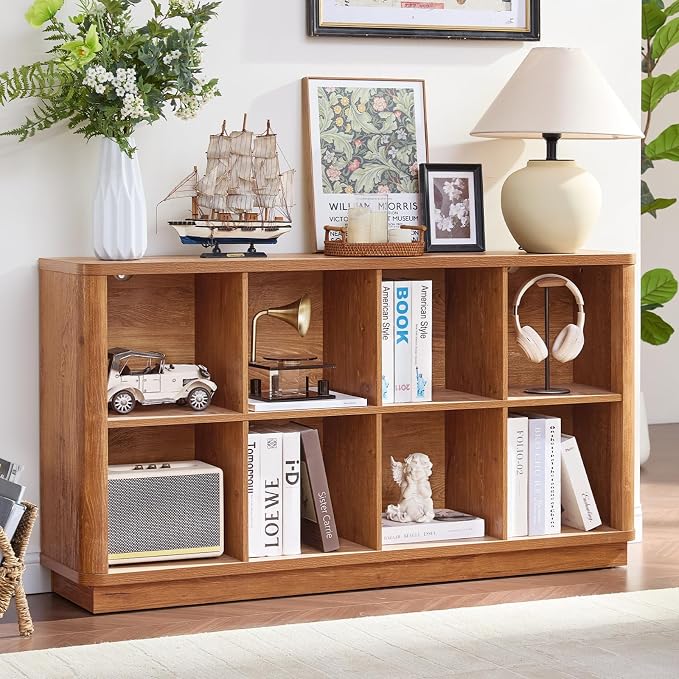 8 Cube Storage Book Shelf, Floor Standing Wooden Cubby Bookcase by Joaxswe
