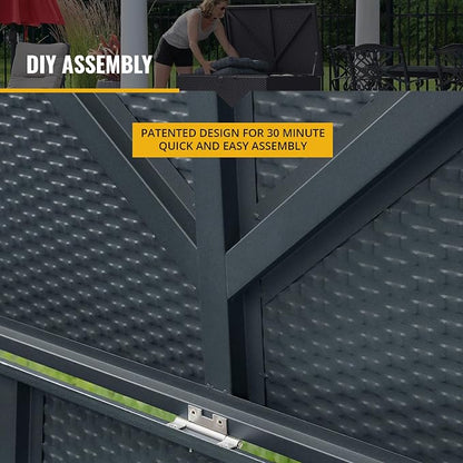 Arrow 4' x 2' x 2' Spacemaker Anthracite 134 Gallon Hot-Dipped Galvanized Steel - Image 9