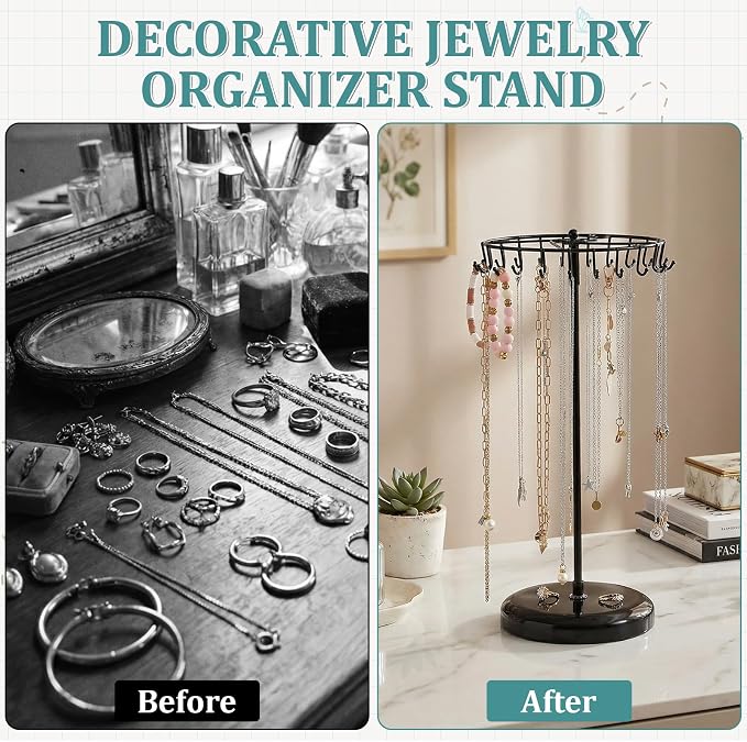 2 Pcs Rotating Necklace Holder Organizer - Image 5