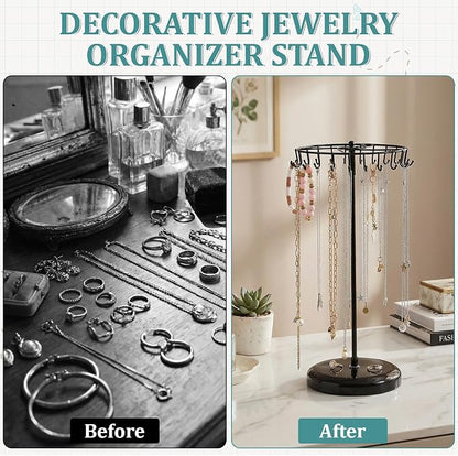 2 Pcs Rotating Necklace Holder Organizer - Image 5