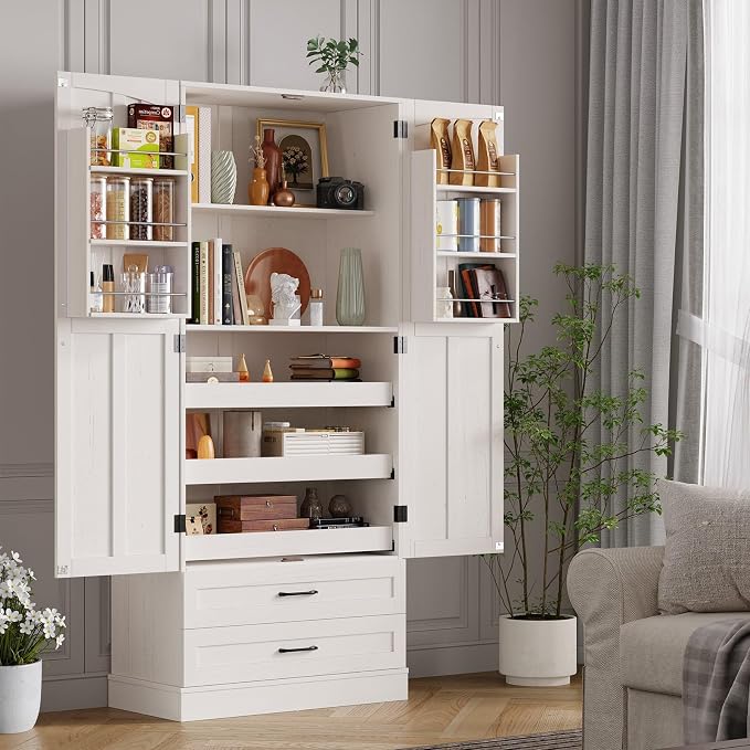 ONBRILL 71" Tall Farmhouse Kitchen Pantry Cabinet - Image 8