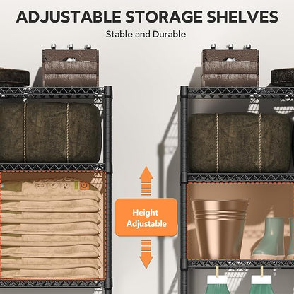 Standing Shelf Units Wire Rust-Proof Outdoor Storage Shelving 4-Tier Utility - Image 4
