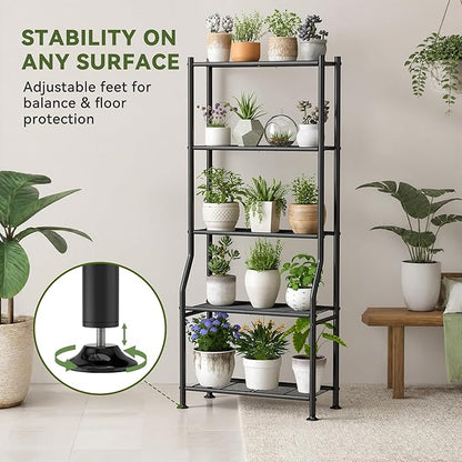 Livilord 5-Tier Plant Stand Indoor Outdoor, Waterproof Corner Garden Rack - Image 4