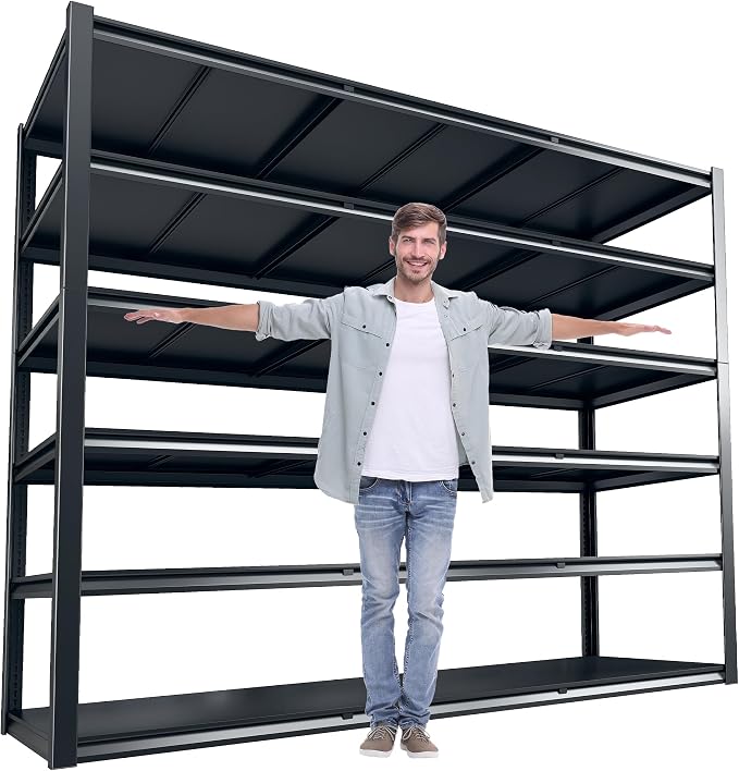 REIBII 60 "W Storage Shelves Heavy Duty, 6 Tier Garage Shelving, 3500 LBS by REIBII