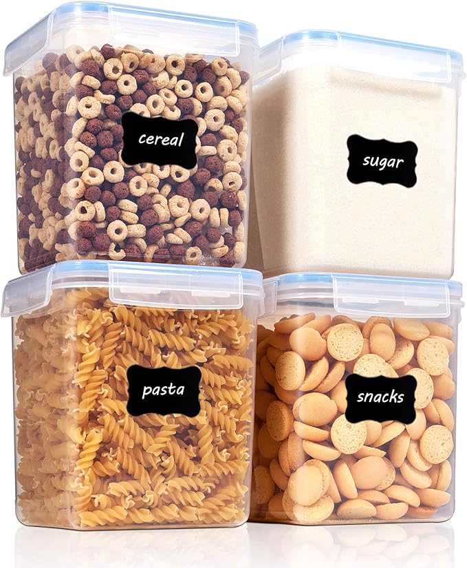 Vtopmart Food Storage Containers 2.5L / 84.5oz, 4 Pieces BPA Free Plastic by Vtopmart
