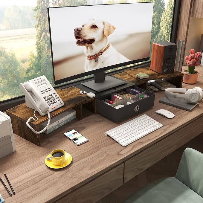 WESTREE Triple Dual Monitor Stand Riser - Image 6