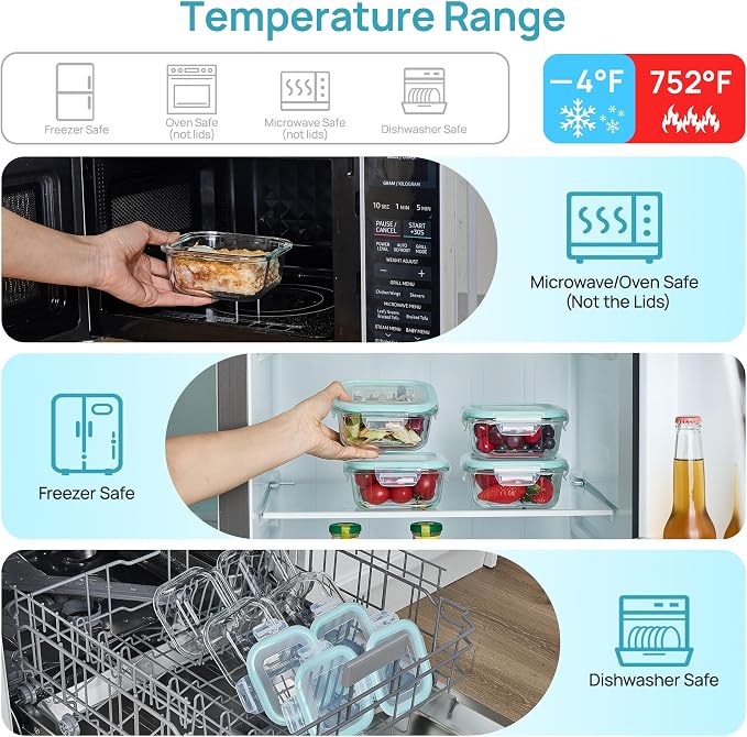 Vtopmart 5Pack 17.5oz Glass Storage Containers - Image 7