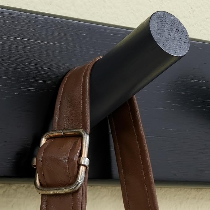 SKOLOO Wooden Wall Mounted Coat Rack, 5 Pegs Bamboo Wall Hook - Image 5