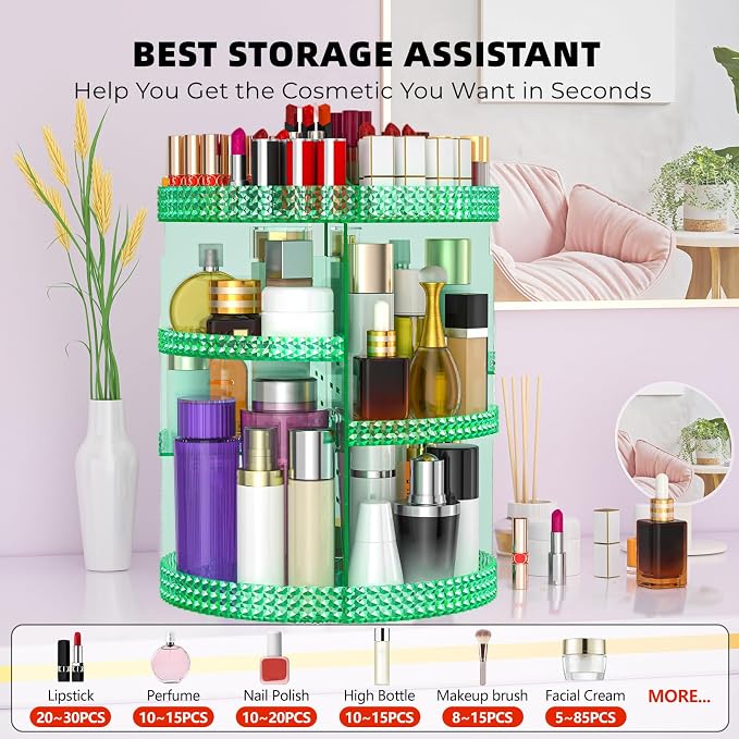 360 Degree Rotating Makeup Organizer, Extra Large Capacity Organizador De - Image 5