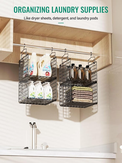 Hanging Closet Organizer, 4 Tier Metal Closet Organizers and Storage - Image 6